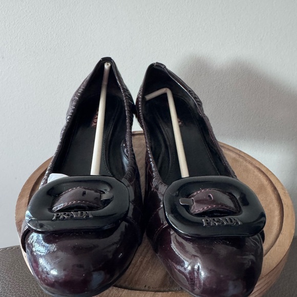 Prada Shoes - Prada Patent Buckle Heels with Classic Design